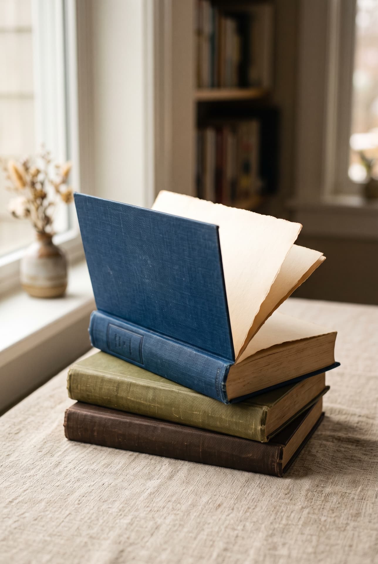 Pilha de livros antigos